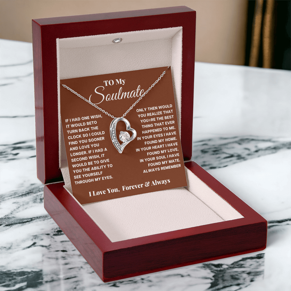 To My Soulmate Necklace – Romantic Gift for Wife