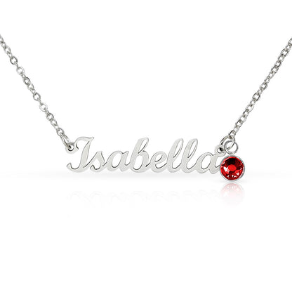To My Mom – Personalized Name Necklace with Birthstone Gift
