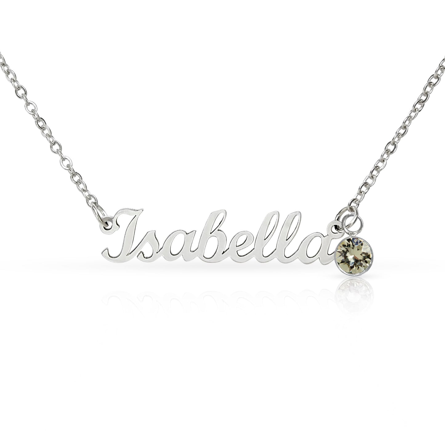 To My Mom – Personalized Name Necklace with Birthstone Gift