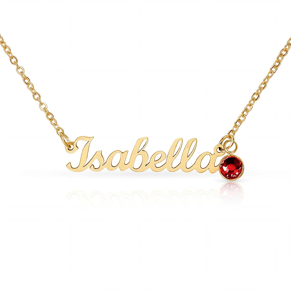To My Mom – Personalized Name Necklace with Birthstone Gift
