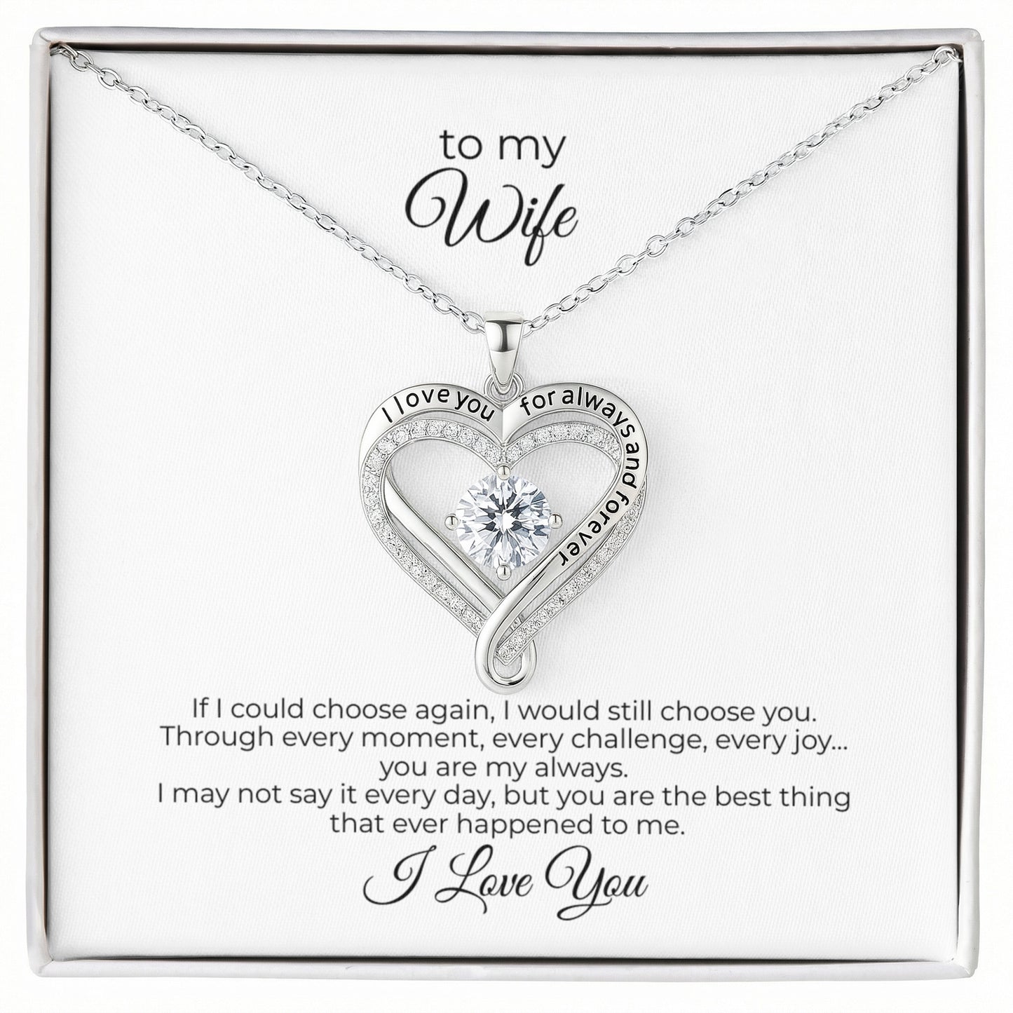 To My Wife – I Love You Always Necklace