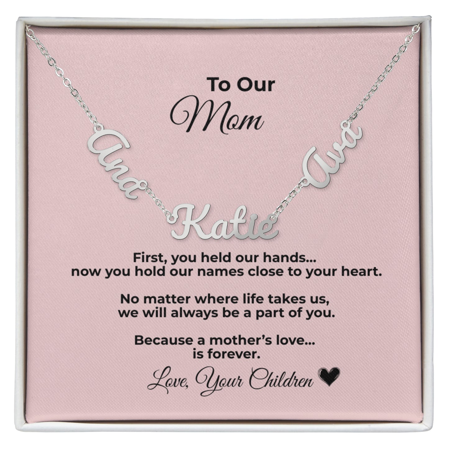 To Our Mom Necklace – Personalized Name Necklace for Mom Gift