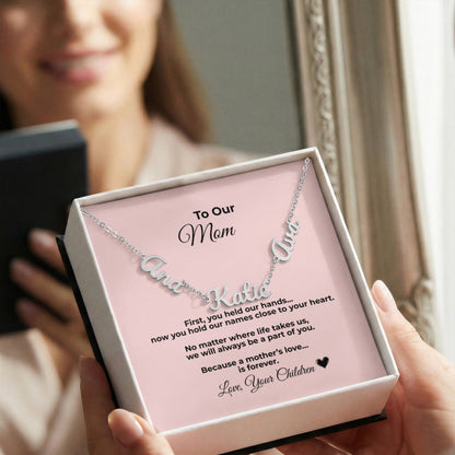 To Our Mom Necklace – Personalized Name Necklace for Mom Gift
