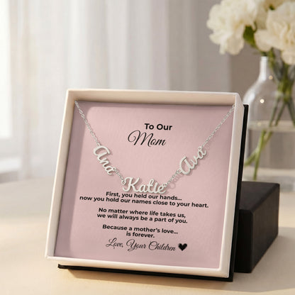 To Our Mom Necklace – Personalized Name Necklace for Mom Gift