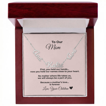 To Our Mom Necklace – Personalized Name Necklace for Mom Gift