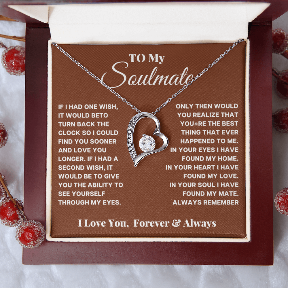 To My Soulmate Necklace – Romantic Gift for Wife