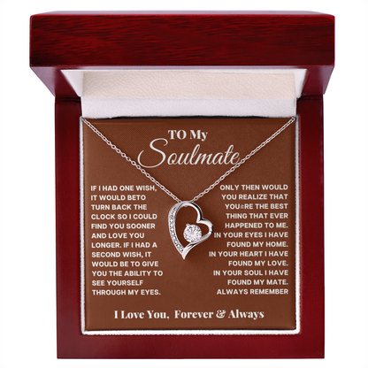 To My Soulmate Necklace – Romantic Gift for Wife