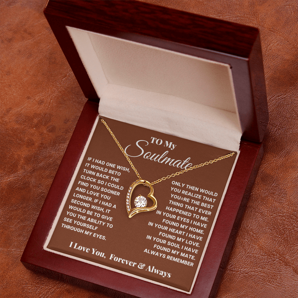 To My Soulmate Necklace – Romantic Gift for Wife