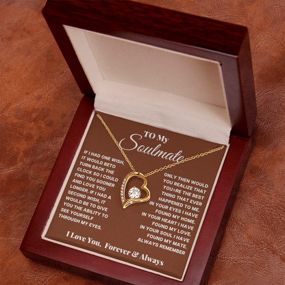 To My Soulmate Necklace – Romantic Gift for Wife