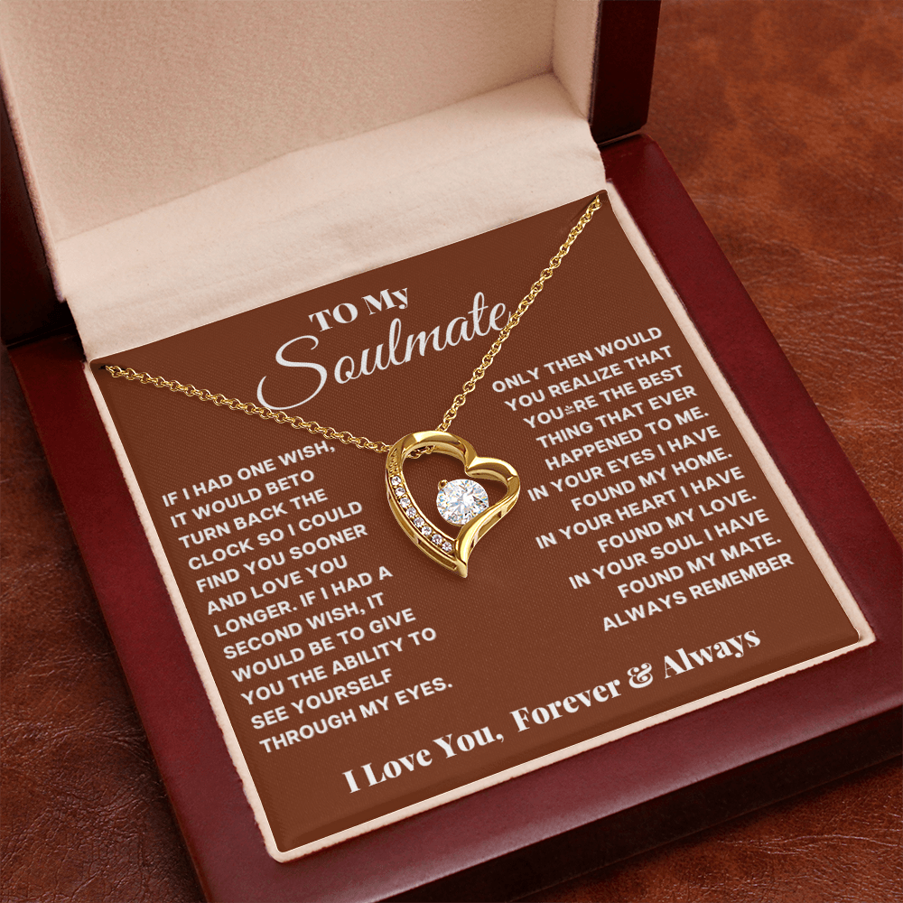 To My Soulmate Necklace – Romantic Gift for Wife
