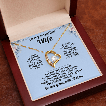 Gift for Wife – Forever Love Necklace Anniversary Gift