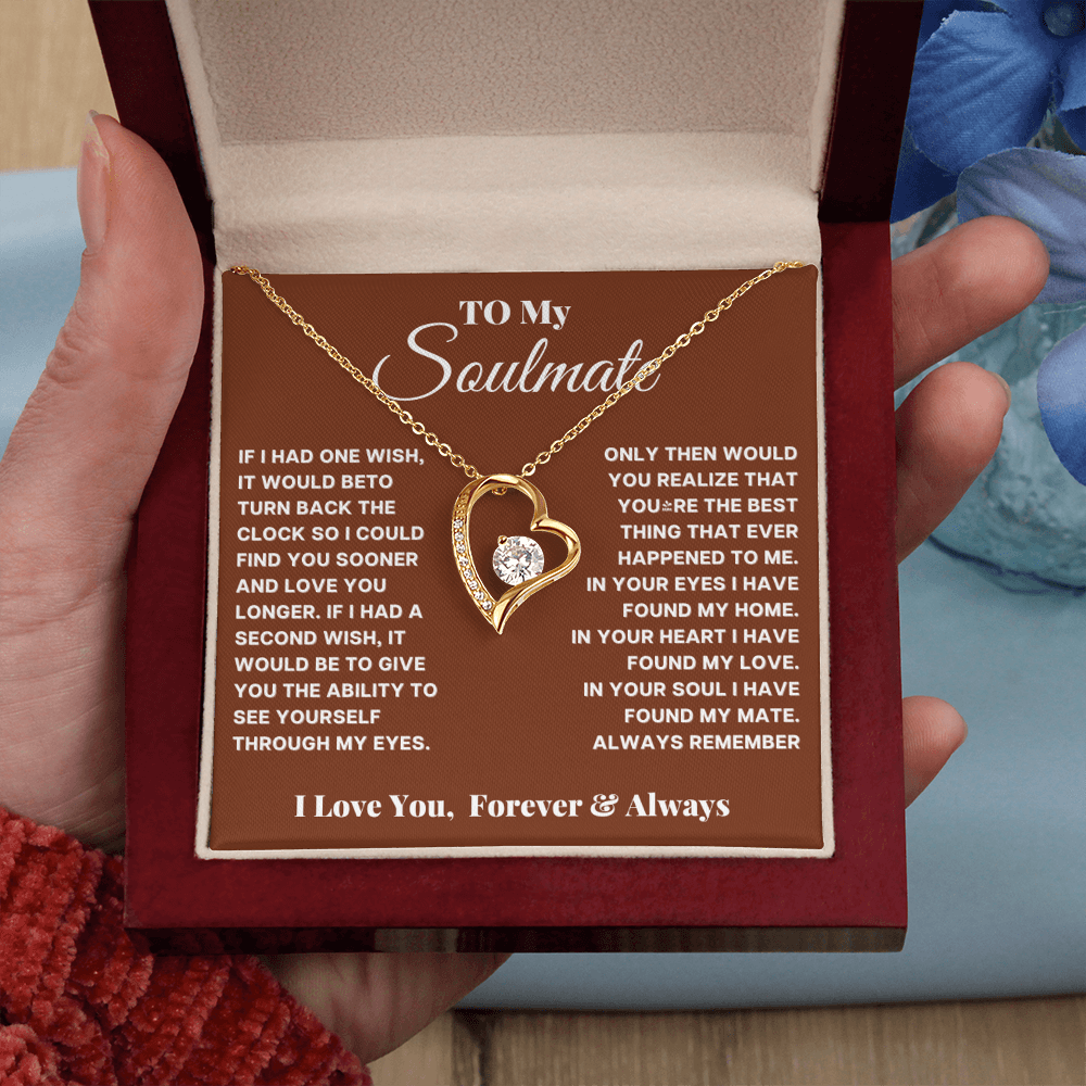 To My Soulmate Necklace – Romantic Gift for Wife