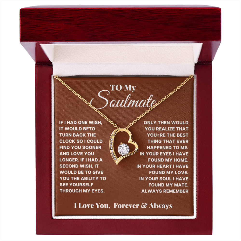 To My Soulmate Necklace – Romantic Gift for Wife
