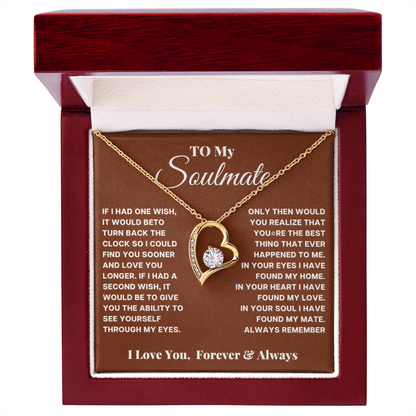 To My Soulmate Necklace – Romantic Gift for Wife