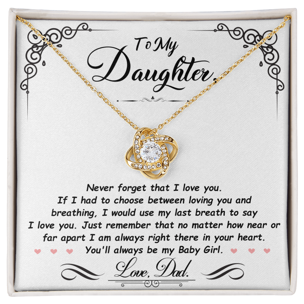 Gift for Daughter – Love Knot Necklace from Dad