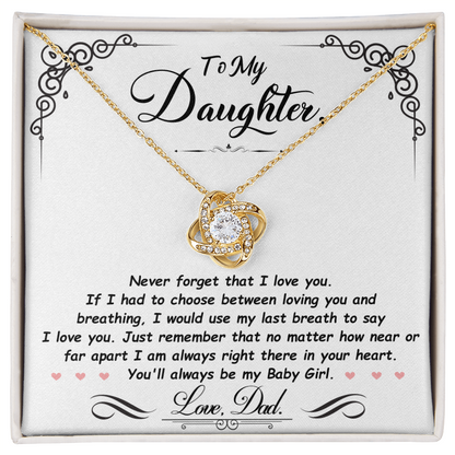 Gift for Daughter – Love Knot Necklace from Dad