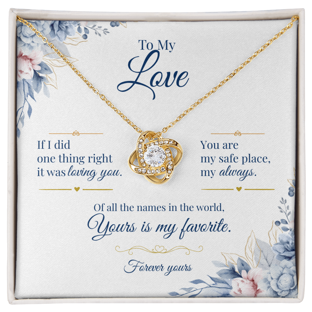 To My Love - Love Knot Necklace Gift for Her