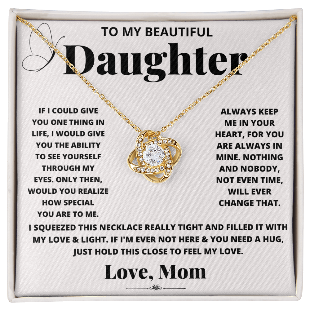 Gift for Daughter – Love Knot Necklace from Mom