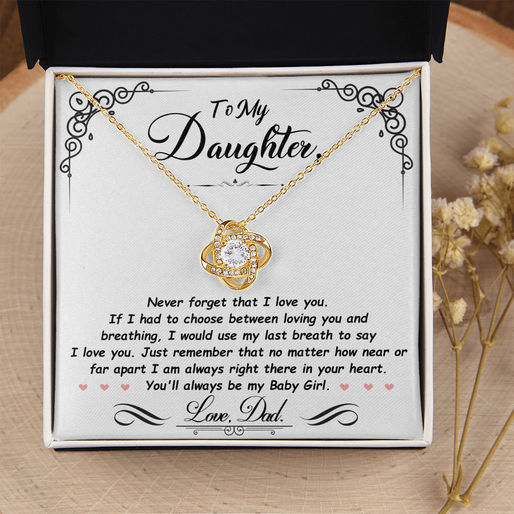 Gift for Daughter – Love Knot Necklace from Dad