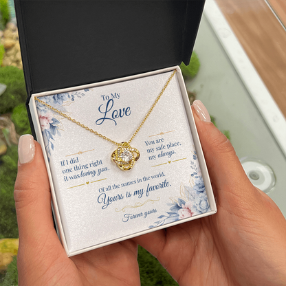 To My Love - Love Knot Necklace Gift for Her