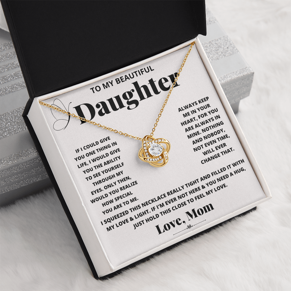 Gift for Daughter – Love Knot Necklace from Mom
