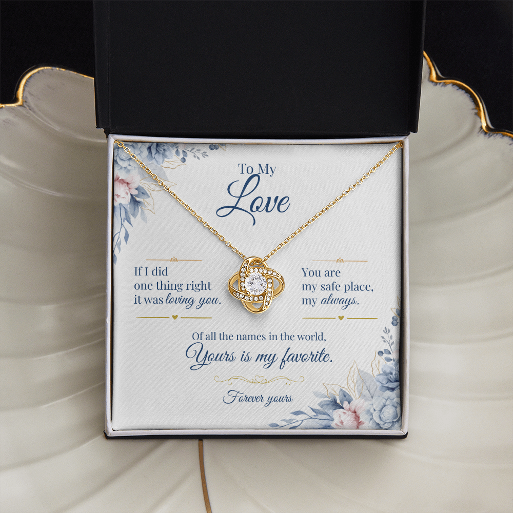 To My Love - Love Knot Necklace Gift for Her