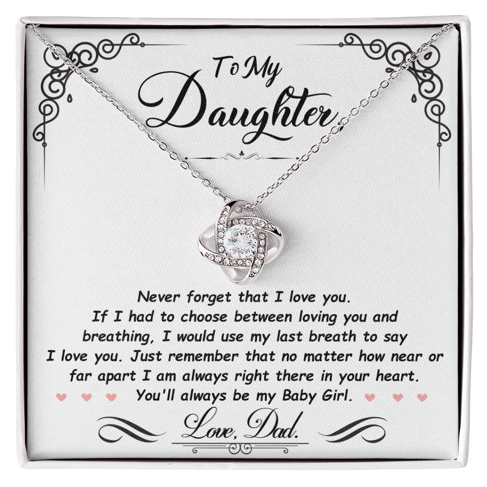 Gift for Daughter – Love Knot Necklace from Dad