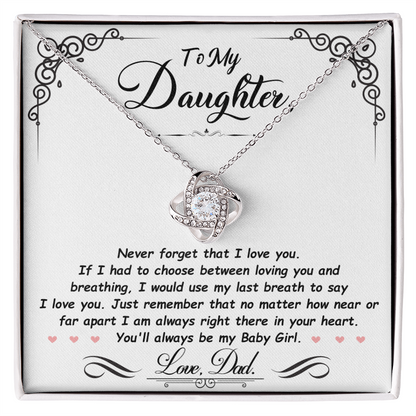 Gift for Daughter – Love Knot Necklace from Dad