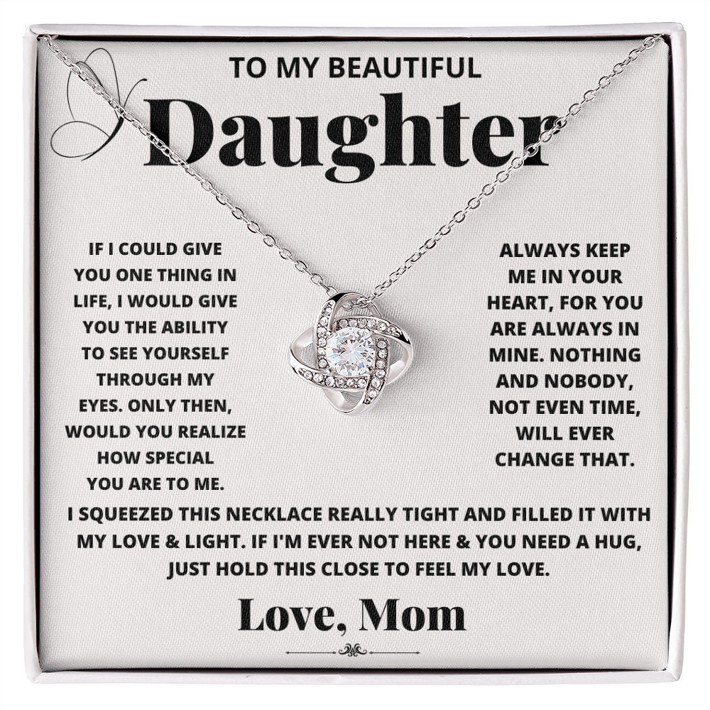 Gift for Daughter – Love Knot Necklace from Mom
