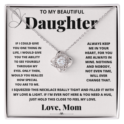 Gift for Daughter – Love Knot Necklace from Mom