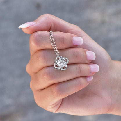 Gift for Bonus Daughter – Love Knot Necklace – Stepdaughter Gift