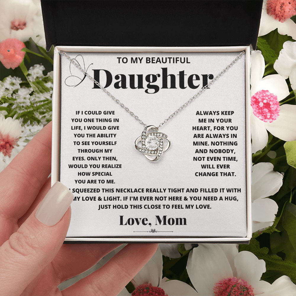 Gift for Daughter – Love Knot Necklace from Mom