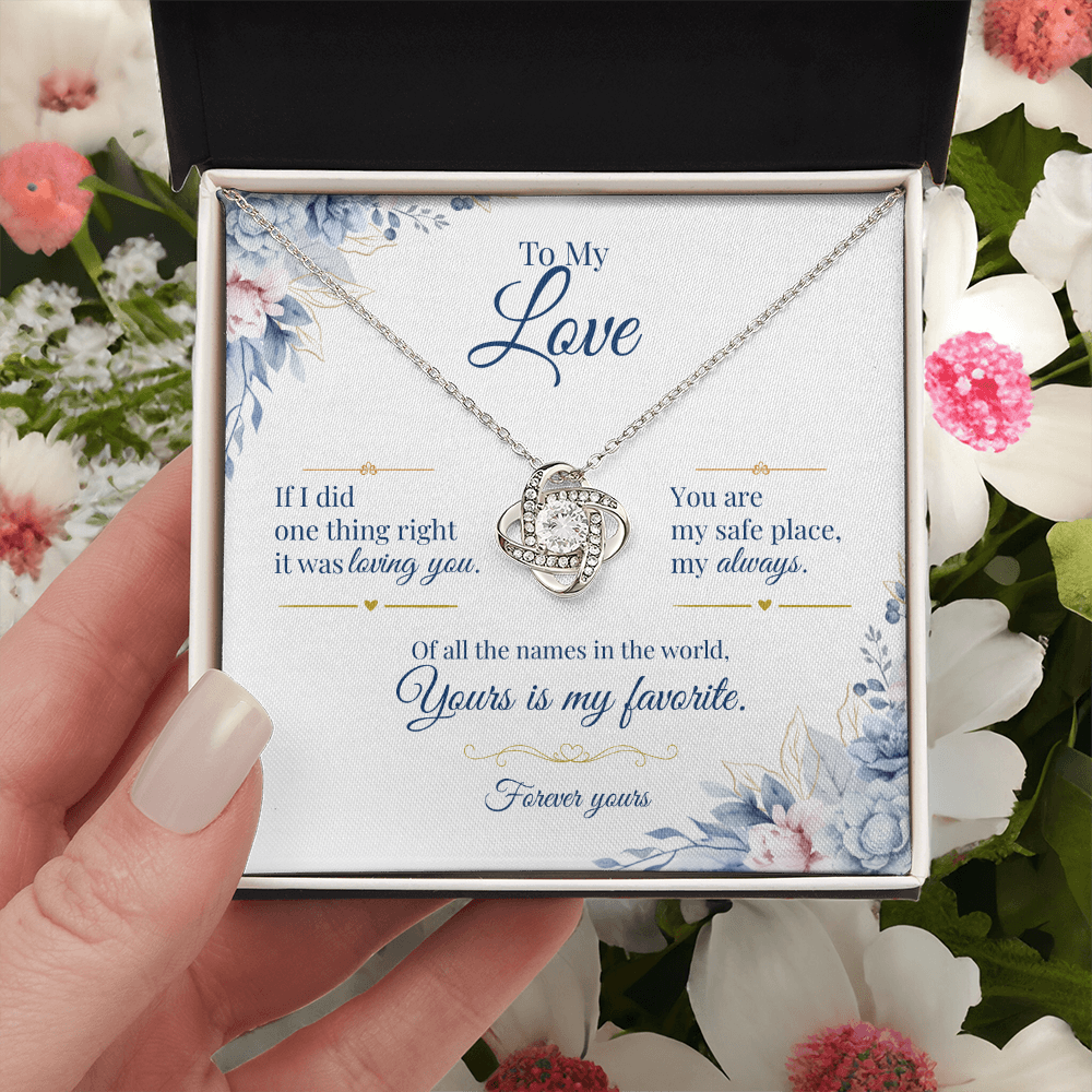 To My Love - Love Knot Necklace Gift for Her