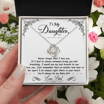 Gift for Daughter – Love Knot Necklace from Dad