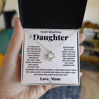 Gift for Daughter – Love Knot Necklace from Mom