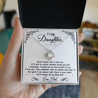 Gift for Daughter – Love Knot Necklace from Dad