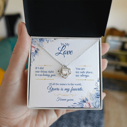 To My Love - Love Knot Necklace Gift for Her