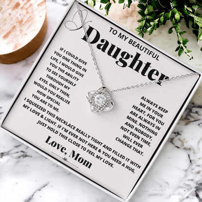 Gift for Daughter – Love Knot Necklace from Mom