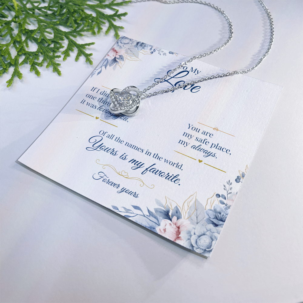 To My Love - Love Knot Necklace Gift for Her