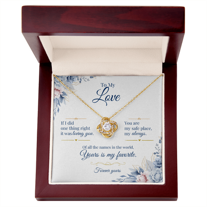To My Love - Love Knot Necklace Gift for Her