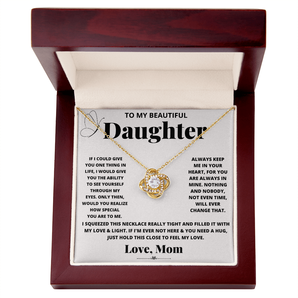 Gift for Daughter – Love Knot Necklace from Mom