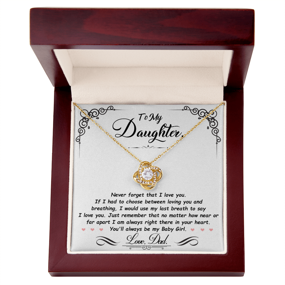 Gift for Daughter – Love Knot Necklace from Dad