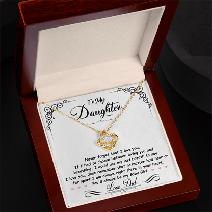 Gift for Daughter – Love Knot Necklace from Dad