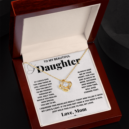 Gift for Daughter – Love Knot Necklace from Mom