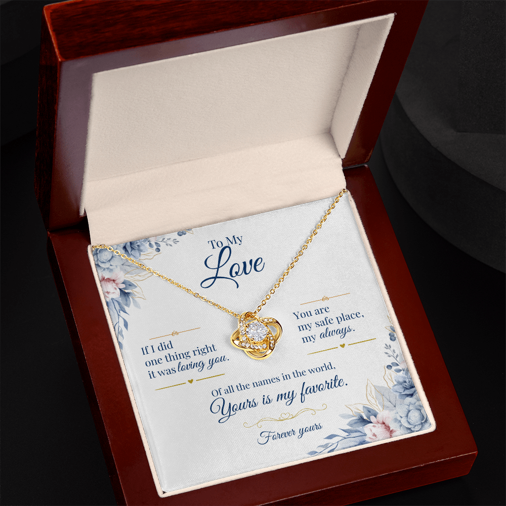 To My Love - Love Knot Necklace Gift for Her