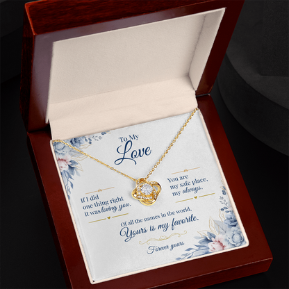 To My Love - Love Knot Necklace Gift for Her