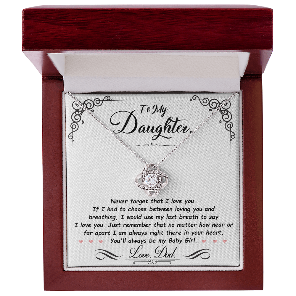 Gift for Daughter – Love Knot Necklace from Dad