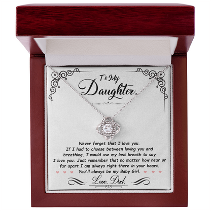 Gift for Daughter – Love Knot Necklace from Dad