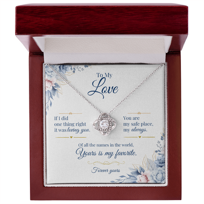 To My Love - Love Knot Necklace Gift for Her