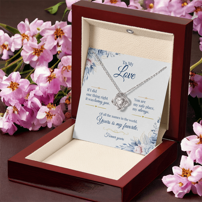 To My Love - Love Knot Necklace Gift for Her